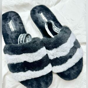 Koolaburra by Ugg slingback Furry Fuzzy slippers